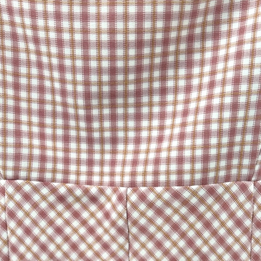 UNIF Polly Dress XS Pink Gingham Mini Coquette Cottagecore Babydoll Y2K Plaid - Picture 5 of 7